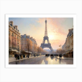 Eiffel Tower In The Morning Light Art Print