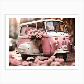 Pink Vespa 2 Art Print