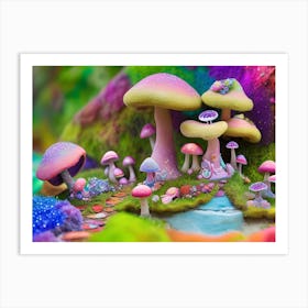 Psychedelic Mushrooms Art Print