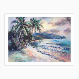 Sunset At The Beach 1 Art Print