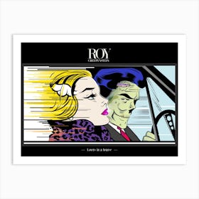 Lovers In A Hearse Art Print