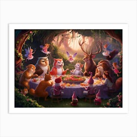 Fairy Tale Dinner Party Art Print