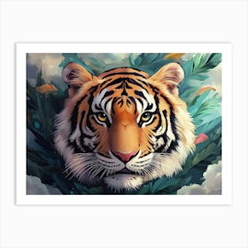 Fantasy Illustration Of A Wild Animal Tiger 2 Art Print