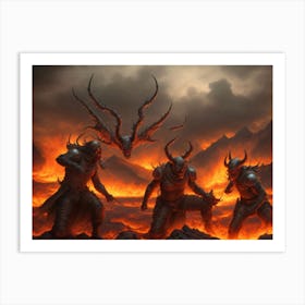 Demons On Fire Art Print