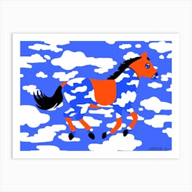 Flying Horse Art Print