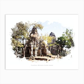 Prasat Banan, Northwestern Cambodia, Cambodia Art Print