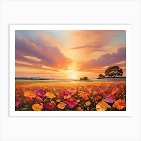 Sunset Poppies 2 Art Print