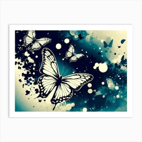 Butterfly Wallpaper 32 Art Print