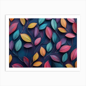 Abstract Leaves 5 Art Print