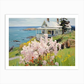 House On The Coast - expressionism Art Print