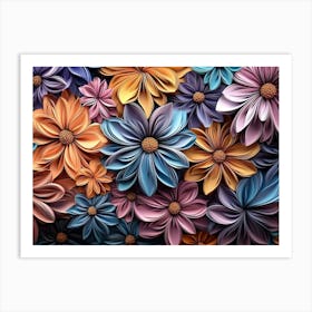 Origami Flowers 2 Art Print