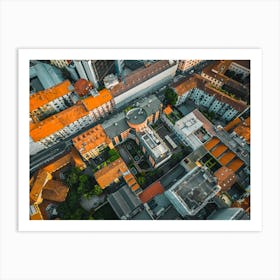 Milan city roof top view Art Print