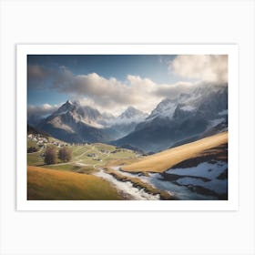 Mountain Village Art Print