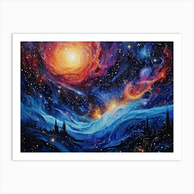 Galaxy Painting Art Print