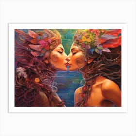 Gay Women In Love Lesbian Art Art Print