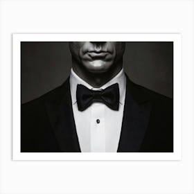 Portrait Of A Man in Black Tie Art Print