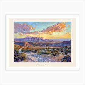 Western Sunset Landscapes Chihuahuan Desert Texas 1 Poster Art Print