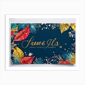 An Intricately Designed Thank You Card Detailed With Festive Typography Hues Of Vibrant Colors Dash (5) Art Print