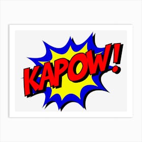 Kapow Comic Comic Book Fight Art Print