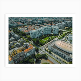 New CityLife district characterized by its cruise ship-style houses, ready to set sail in the heart of the city. Art Print