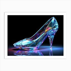 Glass Slipper With Rainbow Reflections Art Print