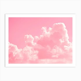 Cloudy with a touch of Pink Art Print