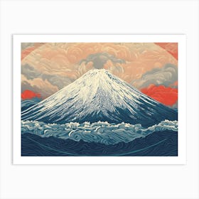 Mount Fuji drawing Art Print