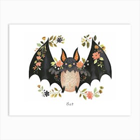 Little Floral Bat 4 Poster Art Print