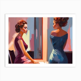 Chatting Art Print