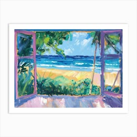 Byron Bay From The Window View Painting 1 Art Print