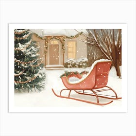 Christmas Sleigh 4 Art Print