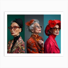 Fashion Femal Icons Of Ages, Illustrating The Timeless Nature Of Style 4 Art Print