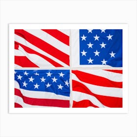 An Image Of An Emblematic Symbol Of Patriotism Unfolds Presenting The Colors Of The American Flag F 2 Art Print