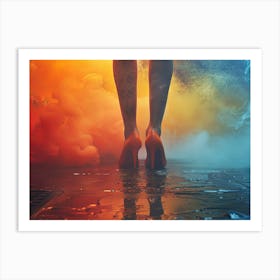 Woman In High Heels Art Print