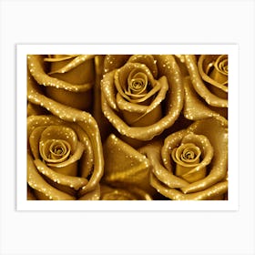 Gold Roses Art Print