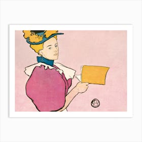 Woman Holding Book (1896), Edward Penfield Art Print