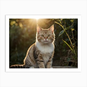 Sunset Cat Art Print