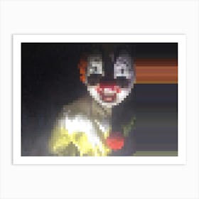 Clown In The Dark Art Print