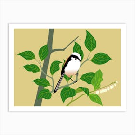 Bird Perched On A Branch Art Print