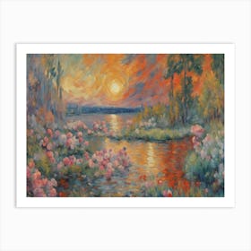 Springtime Sunset (Inpressionism) Art Print