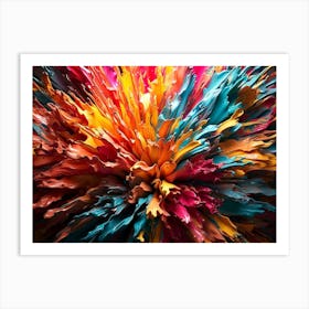 Colorful Paint Splashes Art Print