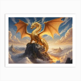 Golden Dragon Art Print