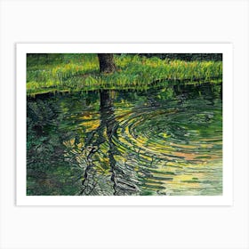 Reflection In The Pond Art Print