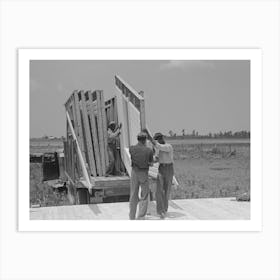 House Erection, Unloading Panels Onto The Platform, Southeast Missouri Farms Project By Russell Lee Art Print