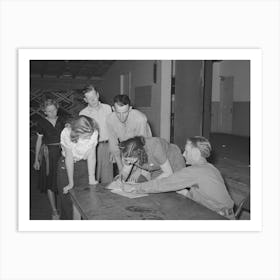 New Members Signing Up At The Young People S Club At The Agua Fria Migratory Labor Camp, Arizona By Russell Lee Art Print