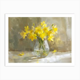 Yellow flowers In A Vase Art Print
