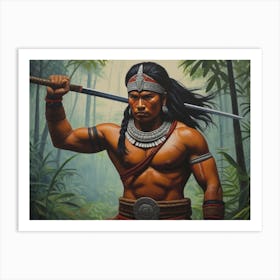 Mayan Warrior 2 Art Print