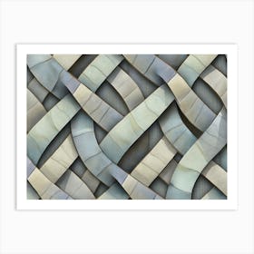 Geometric 3d Design Wallpaper Art Print