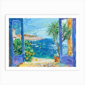 Marseille From The Window View Painting 3 Art Print