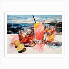 Drink At The Beach Art Print